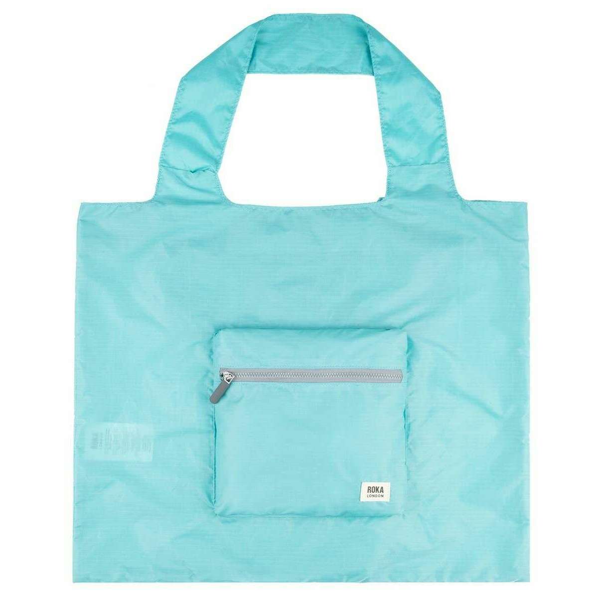 Roka Borough D Small Recycled Nylon Ripstop Shopper Bag - Aquatic Awe Blue