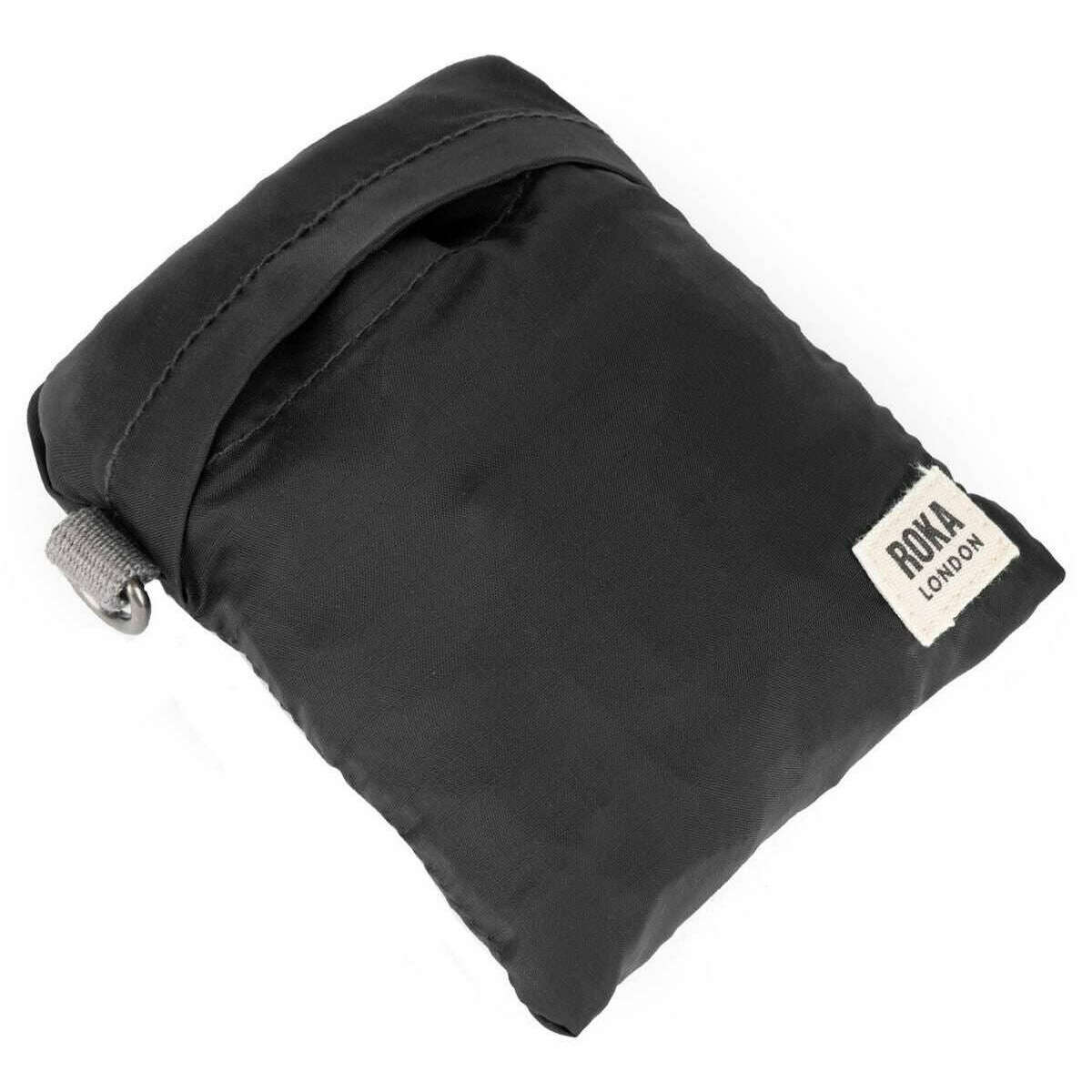 Roka Borough D Small Recycled Nylon Ripstop Shopper Bag - Black - Image 5