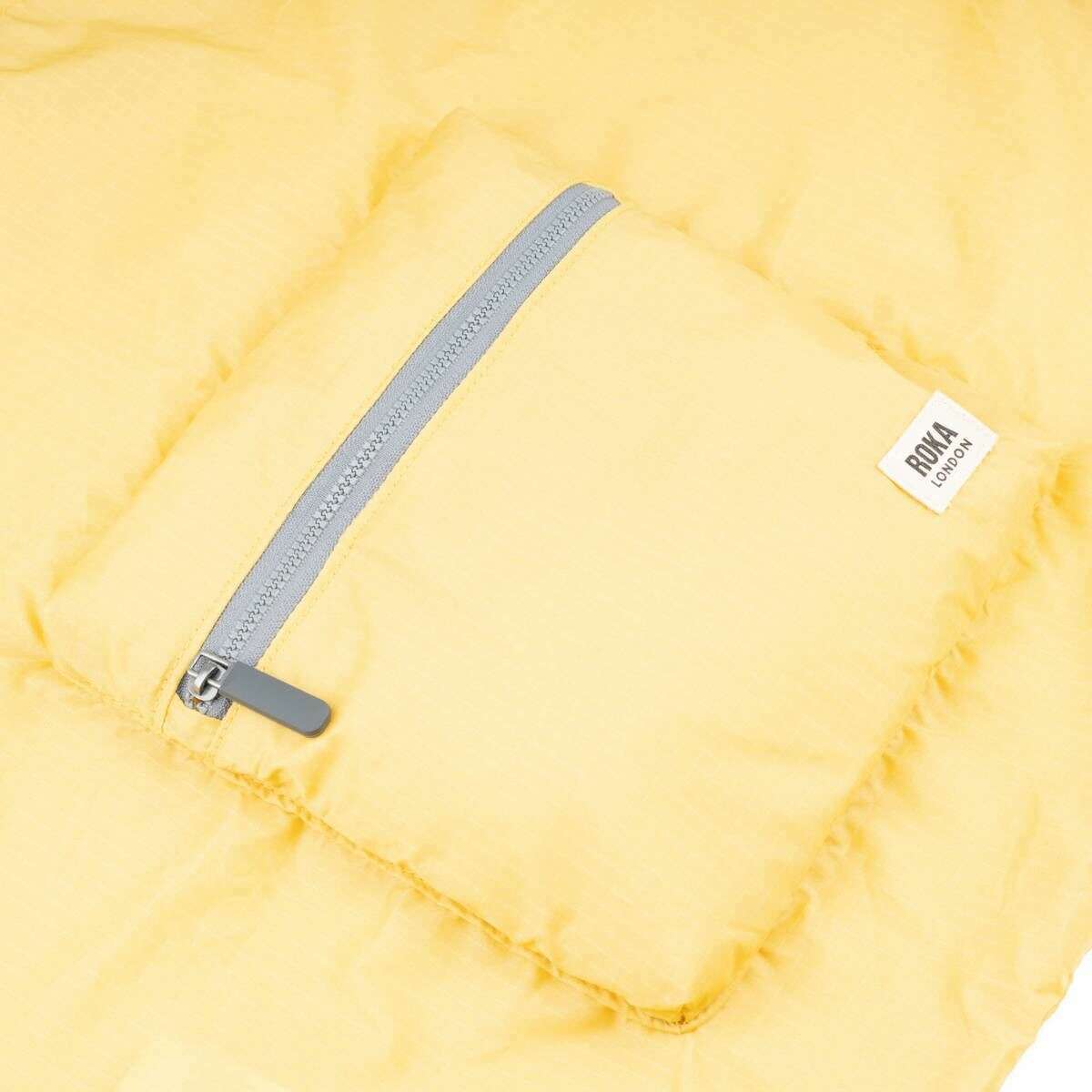 Roka Borough D Small Recycled Nylon Ripstop Shopper Bag - Citron Yellow - Image 4
