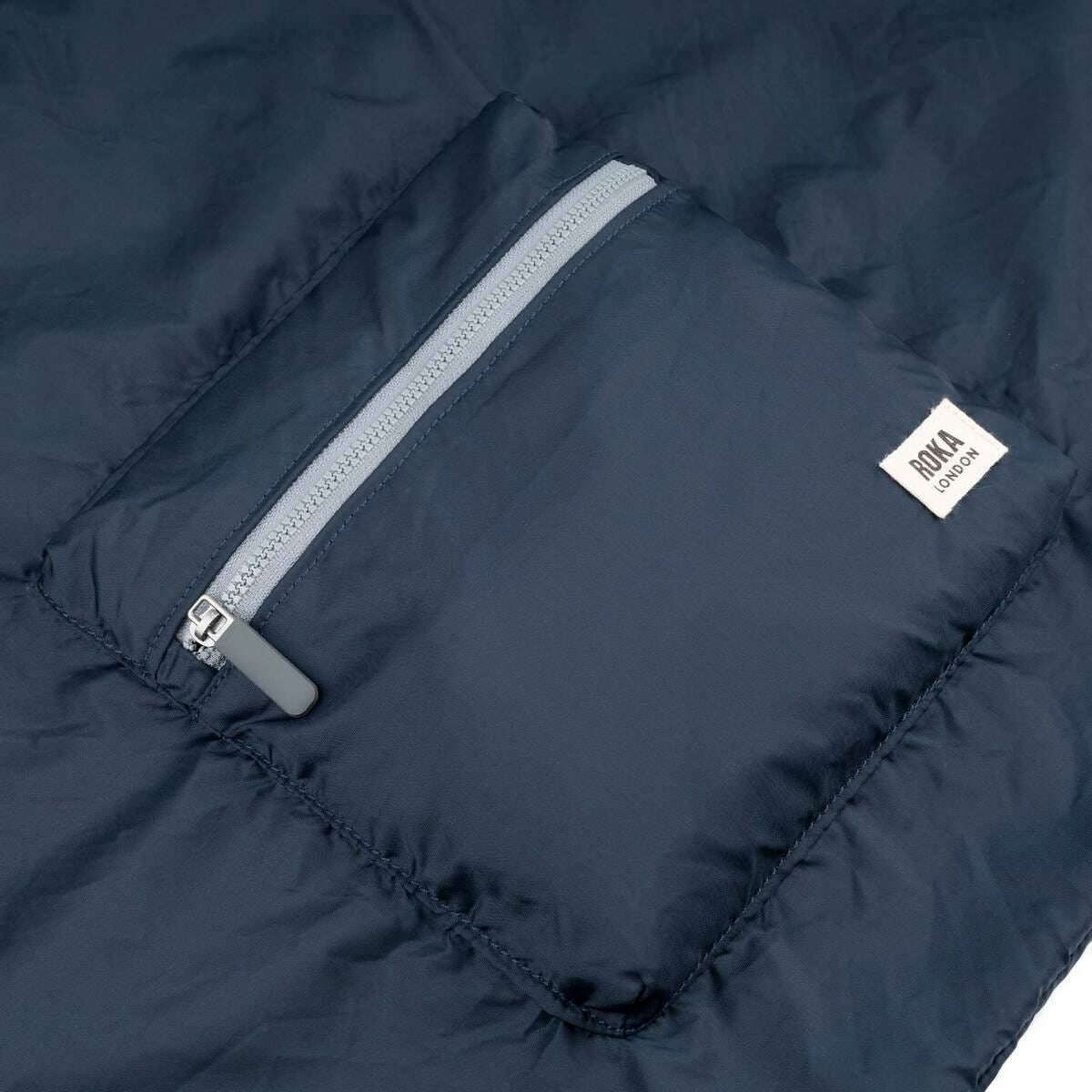 Roka Borough D Small Recycled Nylon Ripstop Shopper Bag - Midnight Navy - Image 4