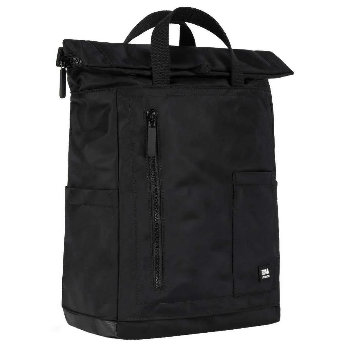 Roka Camden P Medium Black Label Recycled Nylon Backpack - All Black - Image 3