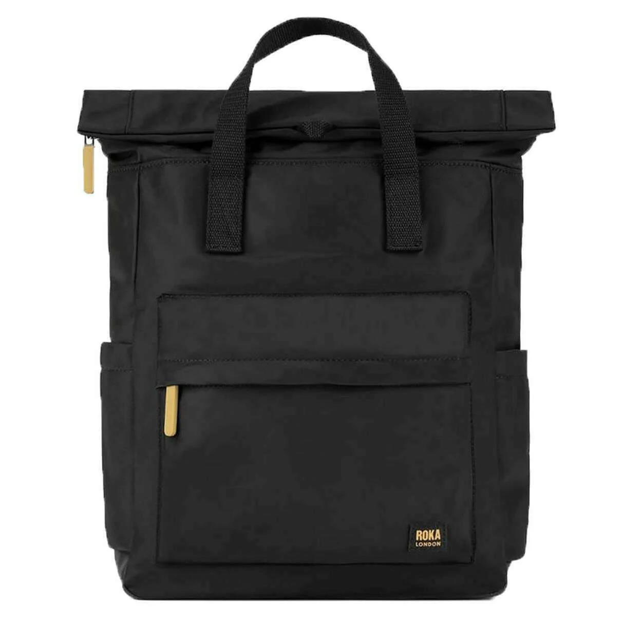 Roka Canfield B Gold Label Medium Recycled Nylon Backpack - Black/Gold