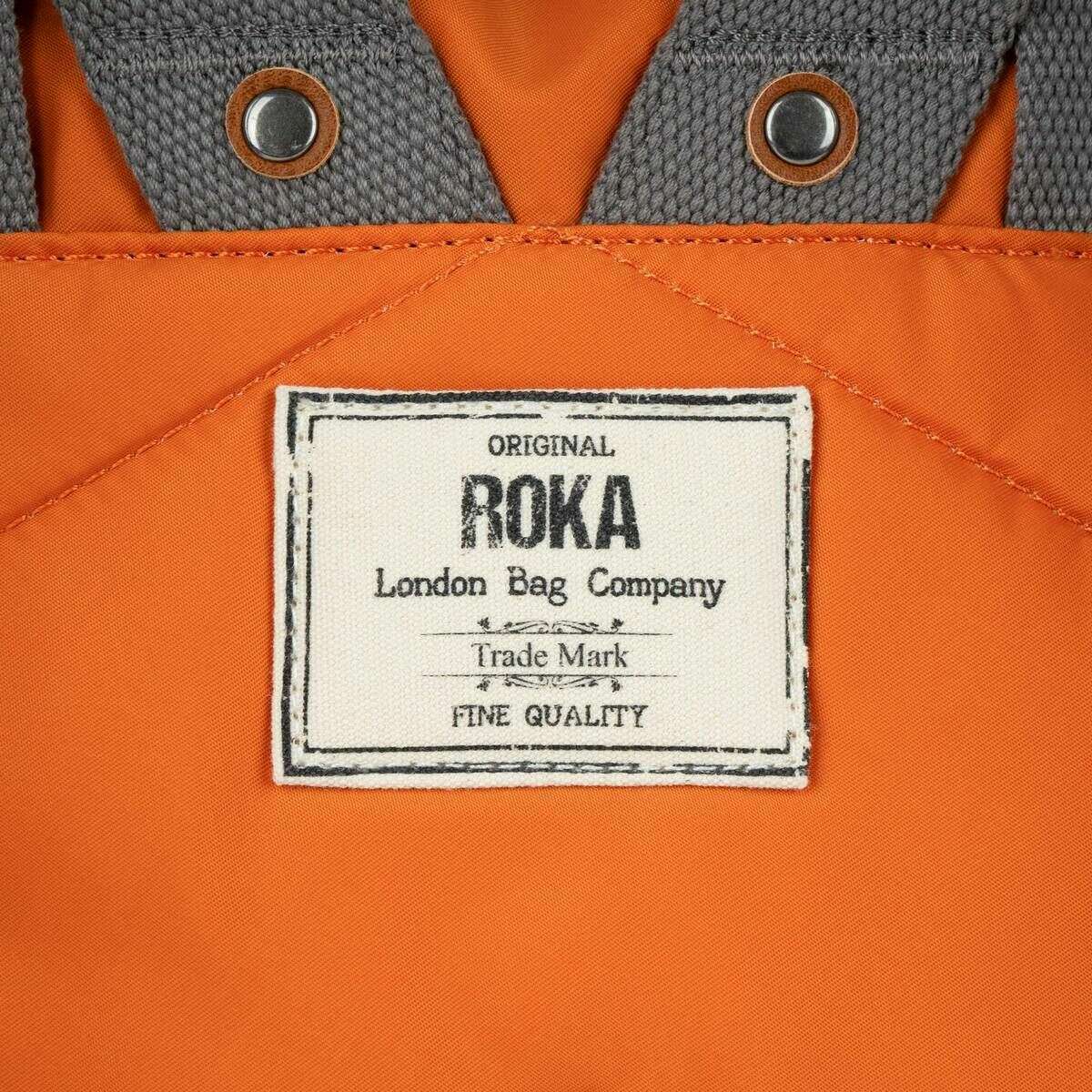 Roka Canfield B Large Sustainable Nylon Backpack - Burnt Orange - Image 7