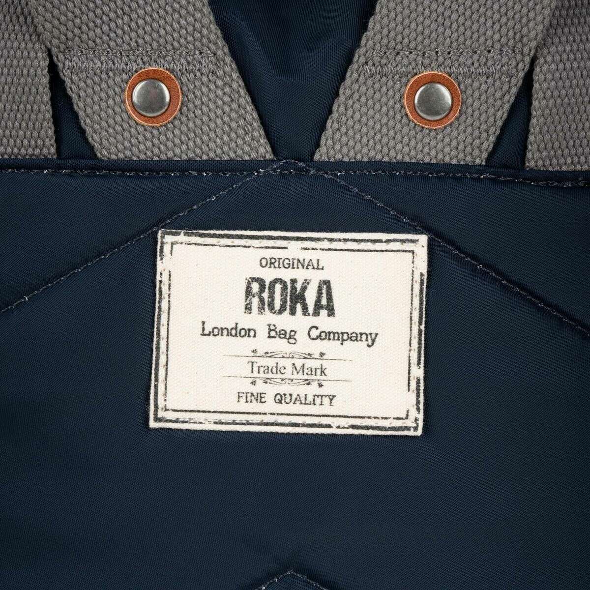 Roka Canfield B Large Sustainable Nylon Backpack - Midnight Navy - Image 7