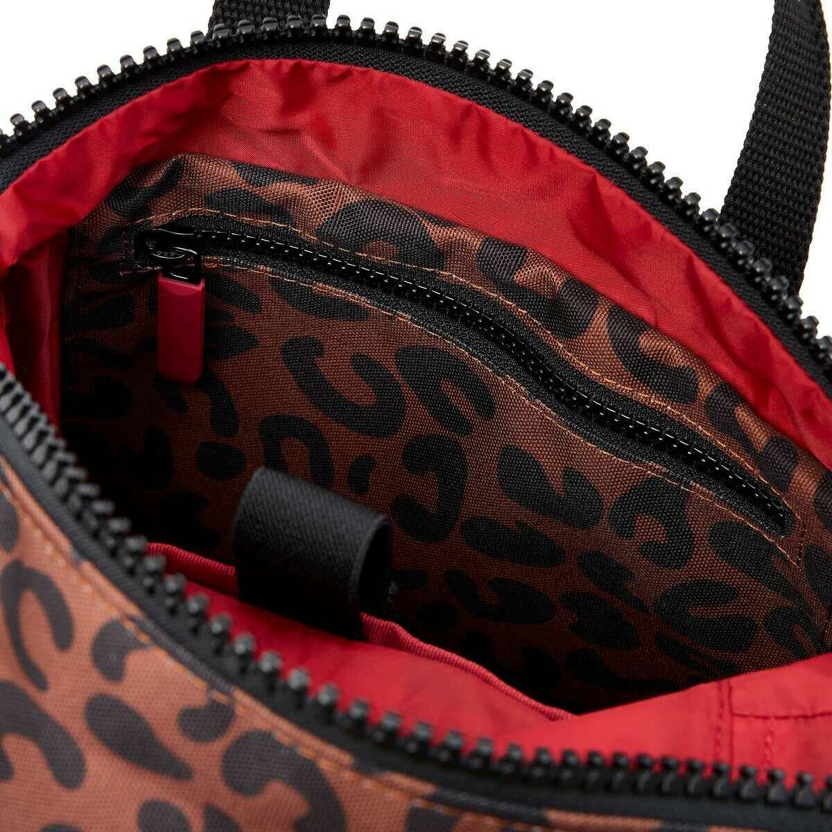 Roka Canfield B Medium Recycled Canvas Backapck - Scarlet Leopard - Image 4