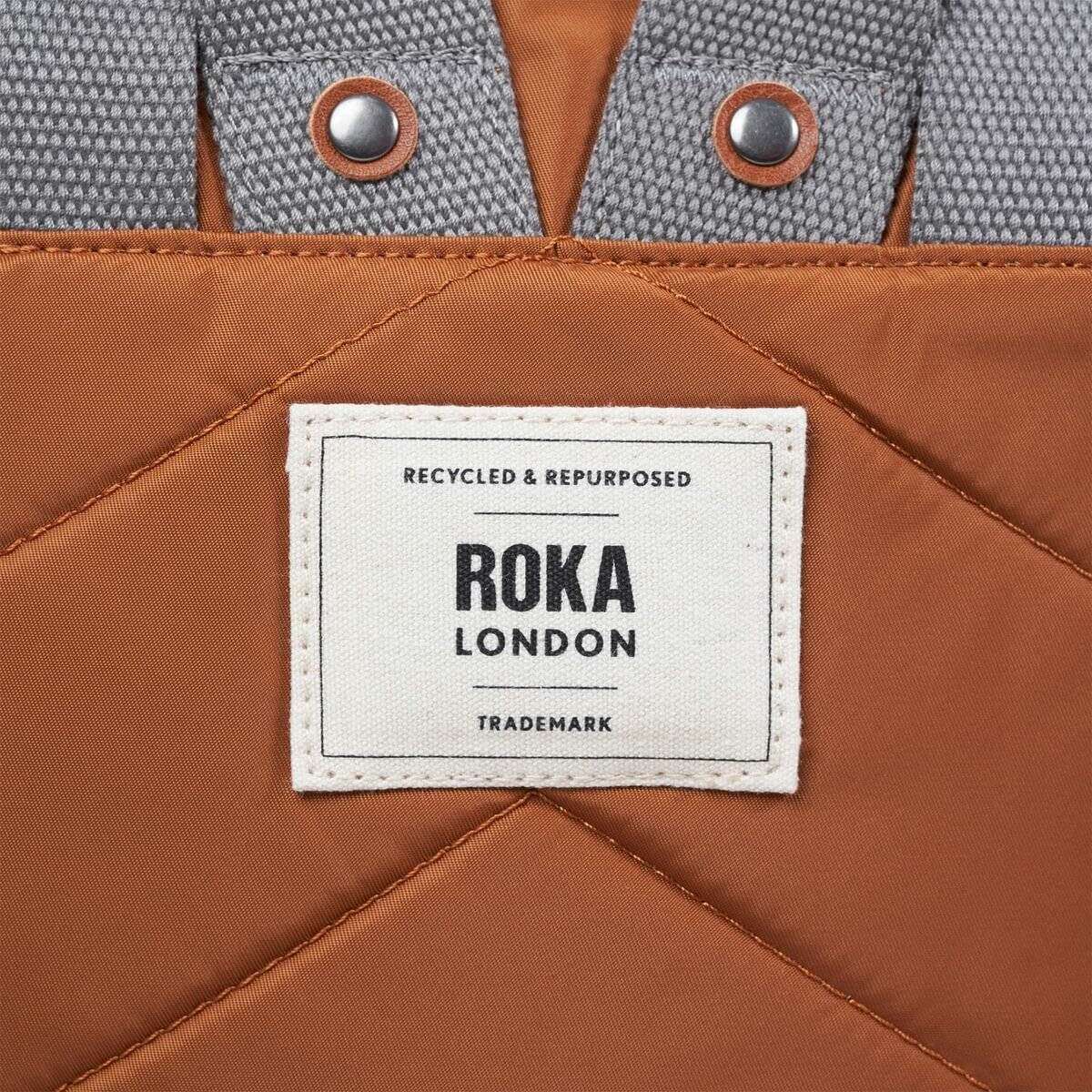 Roka Canfield B Medium Recycled Nylon Backpack - Bran Brown - Image 7