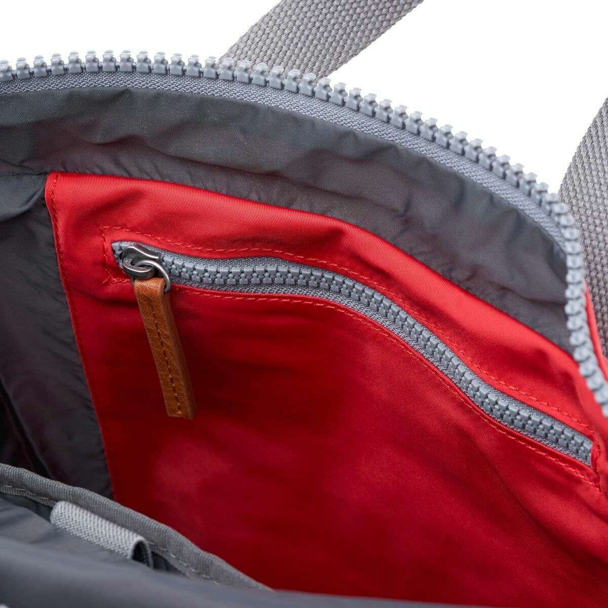 Roka Canfield B Medium Recycled Nylon Backpack - Chilli Oil Red - Image 4