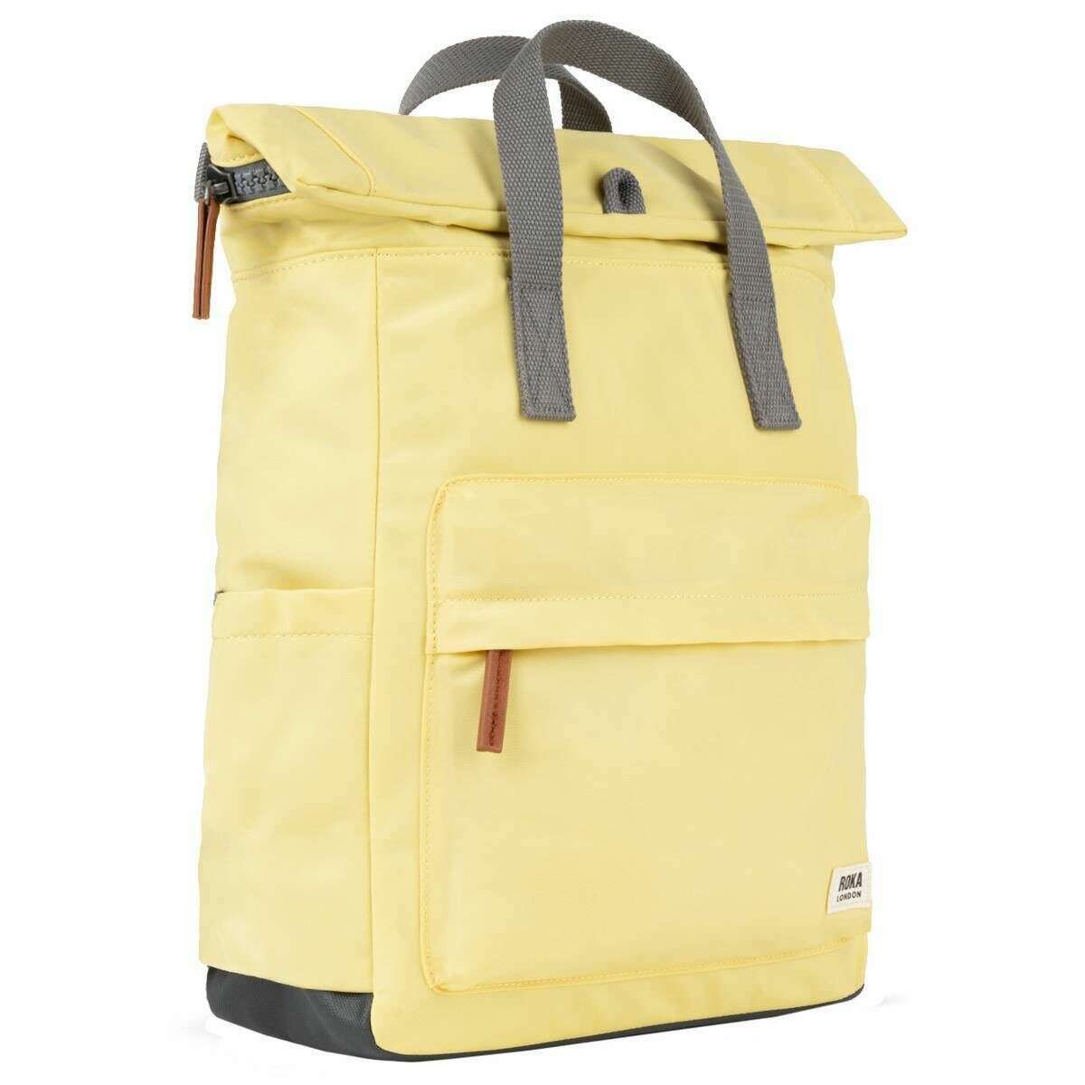 Roka Canfield B Medium Recycled Nylon Backpack - Citron Yellow - Image 3