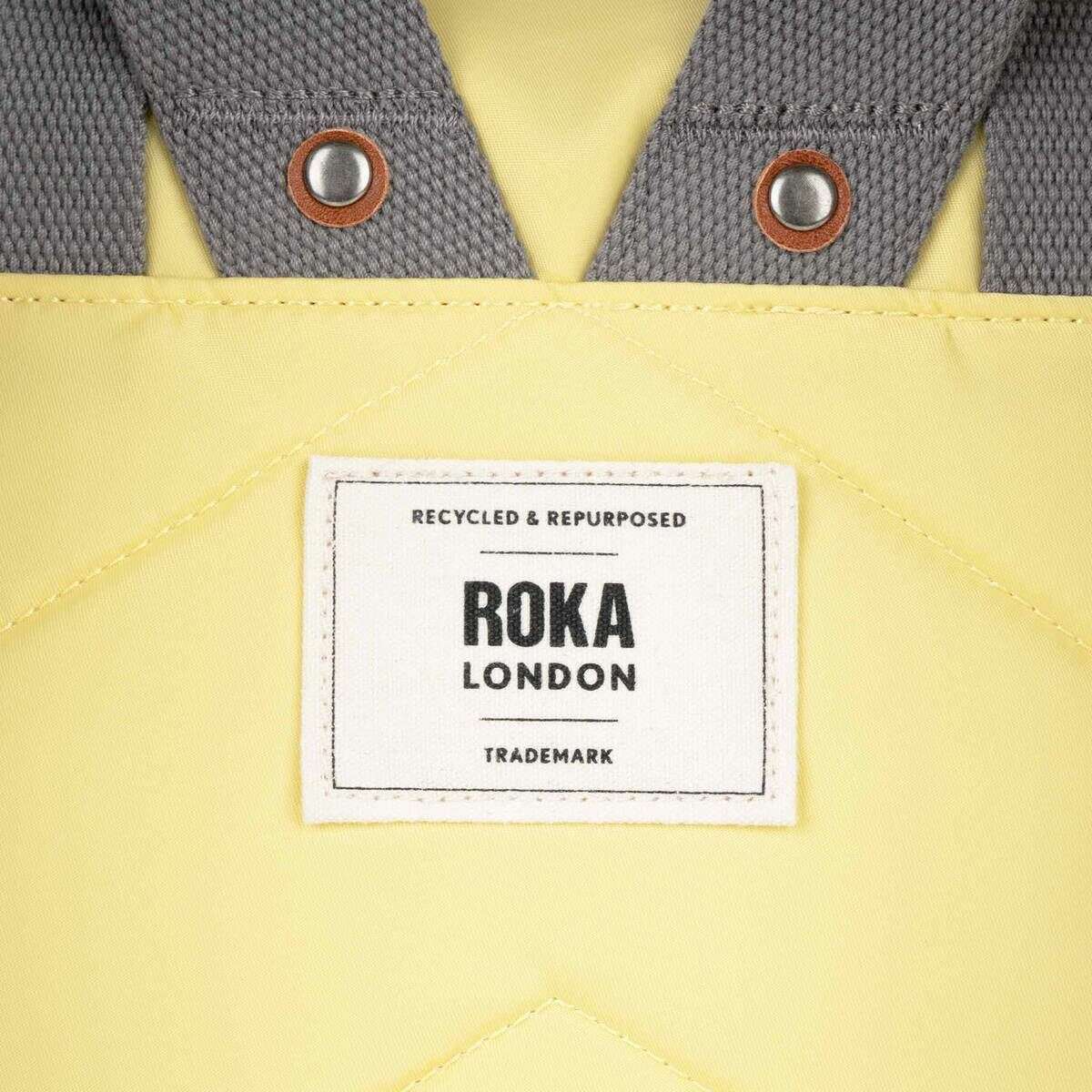 Roka Canfield B Medium Recycled Nylon Backpack - Citron Yellow - Image 7