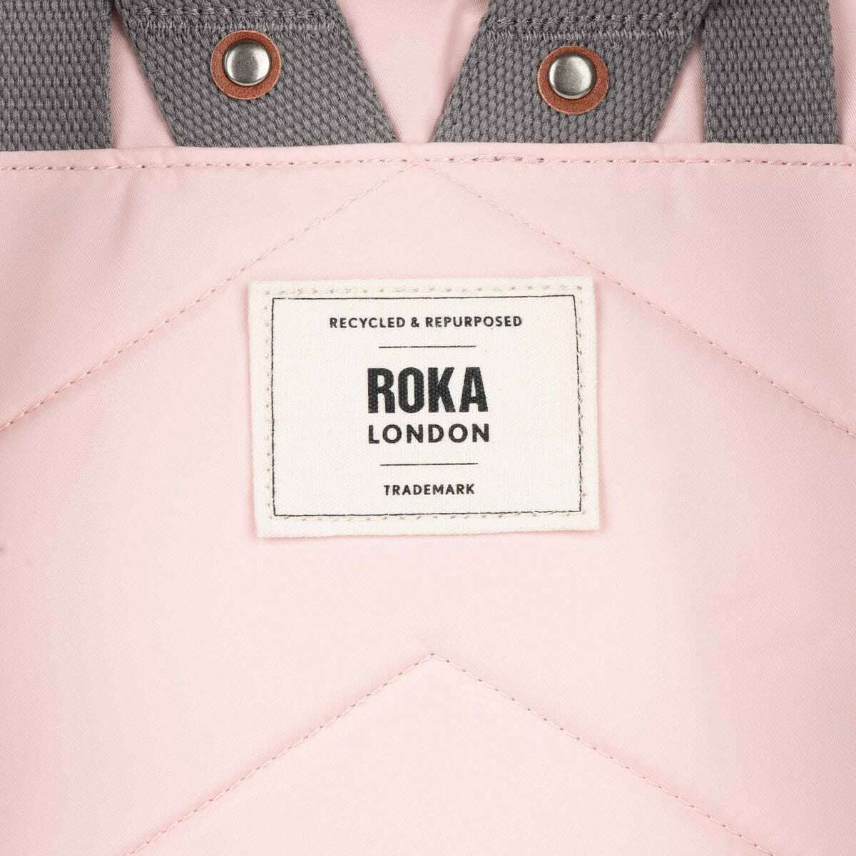 Roka Canfield B Medium Recycled Nylon Backpack - English Rose Pink - Image 7