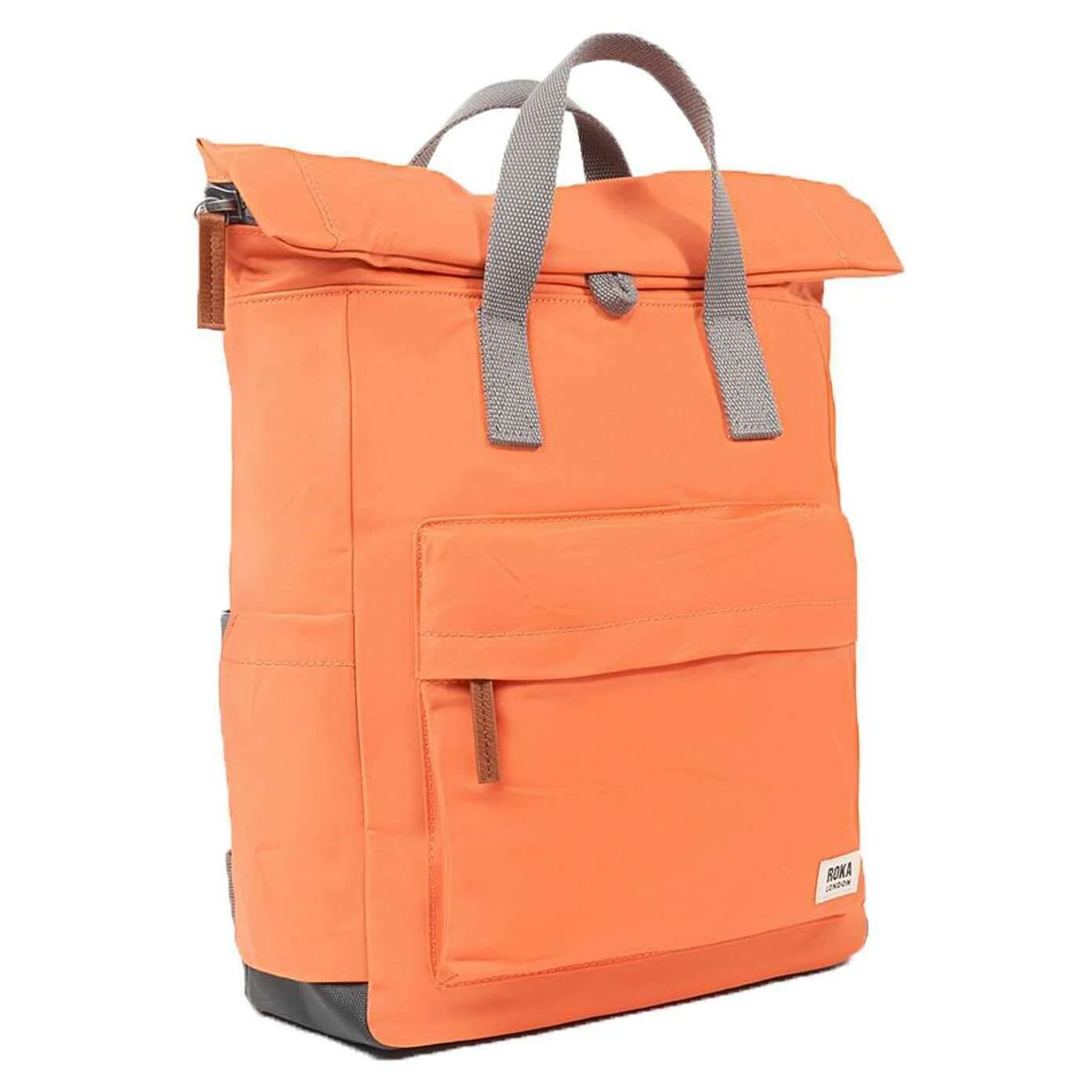 Roka Canfield B Medium Recycled Nylon Backpack - Firecracker Orange - Image 3