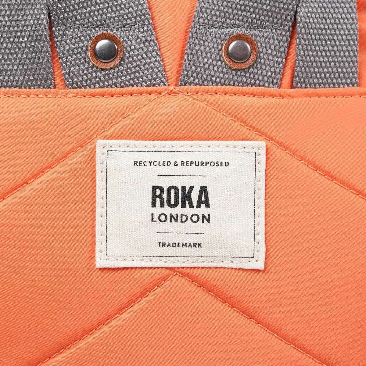 Roka Canfield B Medium Recycled Nylon Backpack - Firecracker Orange - Image 7