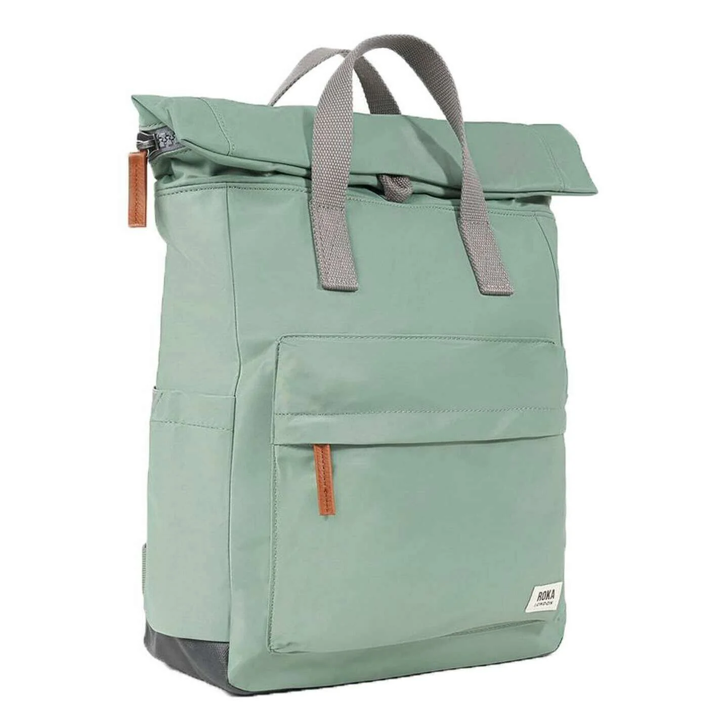 Roka Canfield B Medium Recycled Nylon Backpack - Frost Green - Image 3