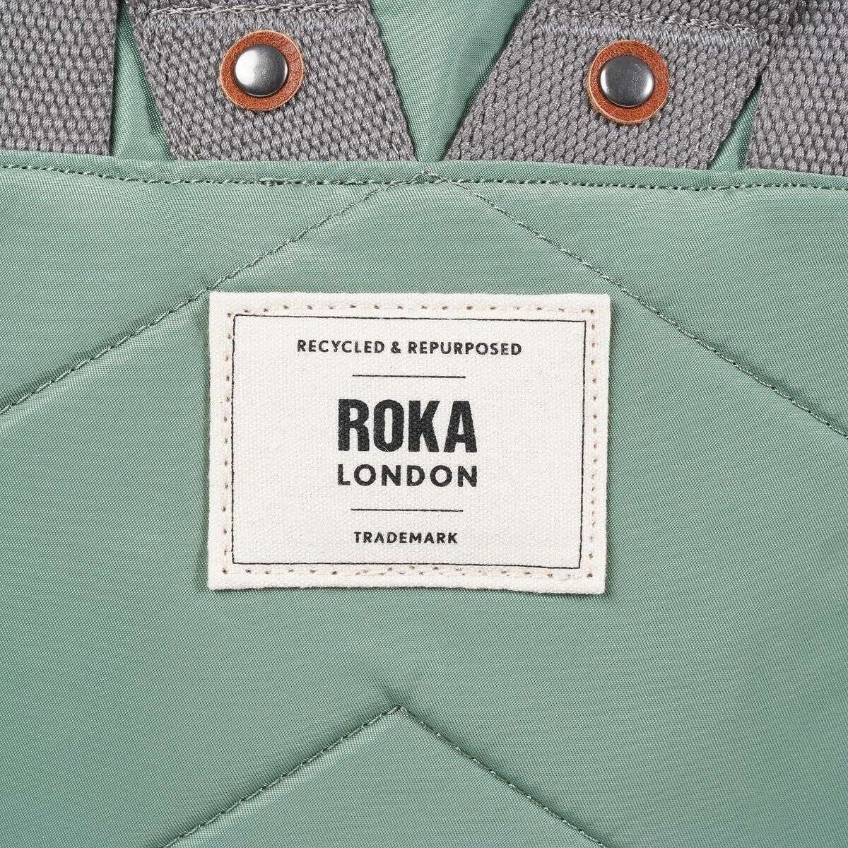 Roka Canfield B Medium Recycled Nylon Backpack - Frost Green - Image 7