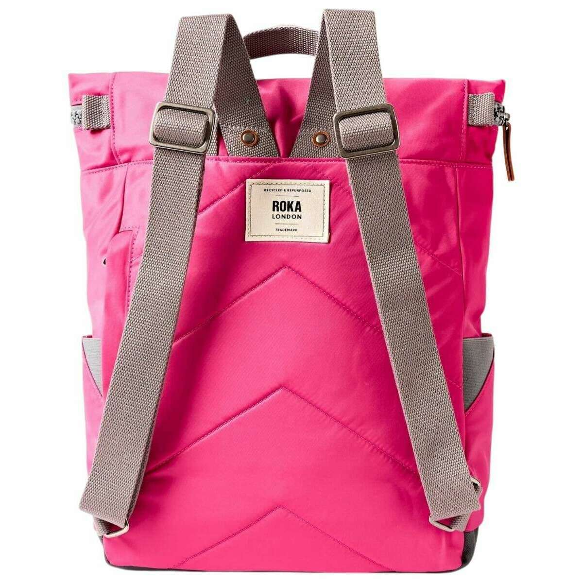 Roka Canfield B Medium Recycled Nylon Backpack - Granita Red - Image 2