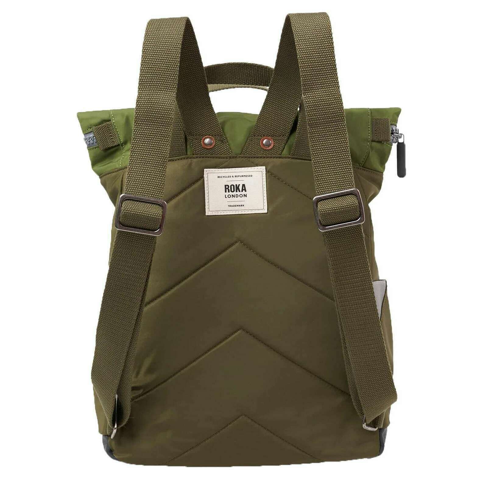 Roka Canfield B Medium Recycled Nylon Backpack - Military Tonal Green - Image 2