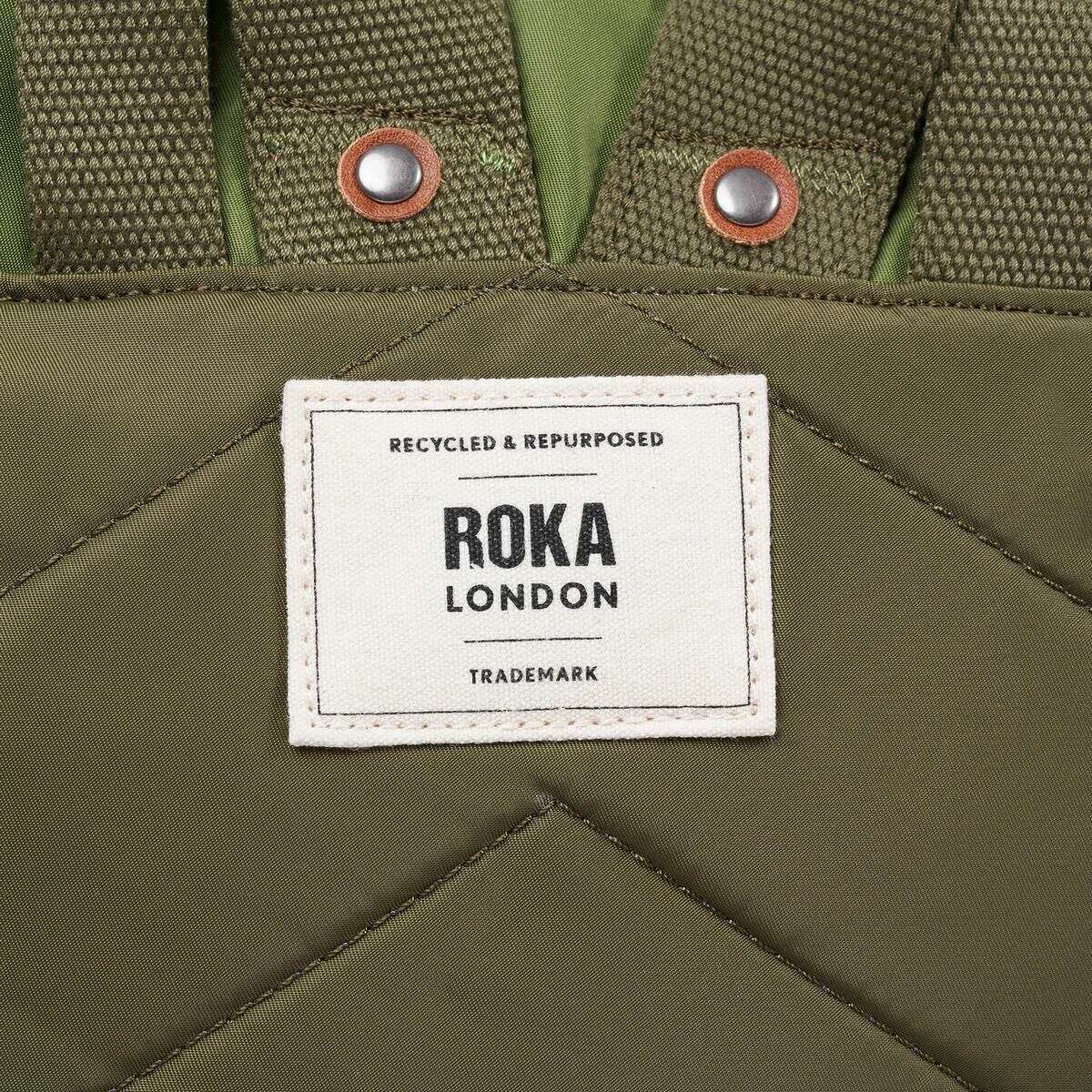 Roka Canfield B Medium Recycled Nylon Backpack - Military Tonal Green - Image 7