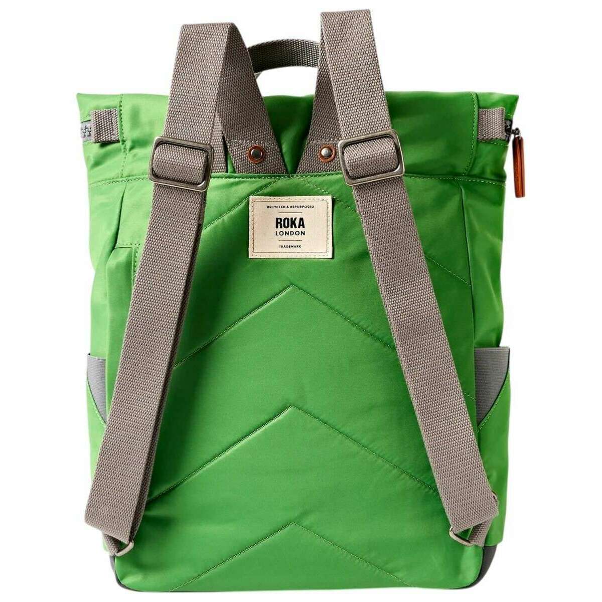 Roka Canfield B Medium Recycled Nylon Backpack - Online Lime Green - Image 2