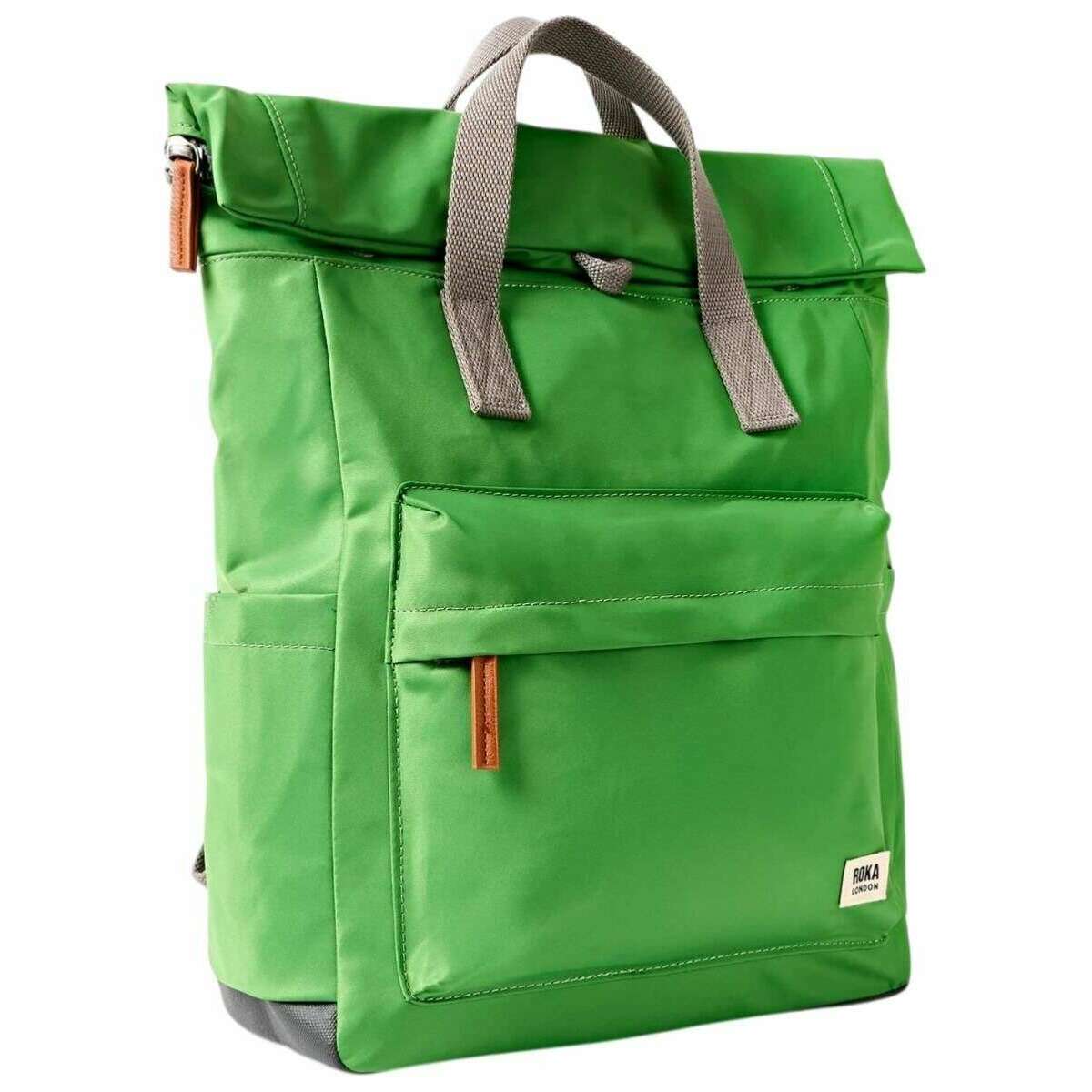 Roka Canfield B Medium Recycled Nylon Backpack - Online Lime Green - Image 3