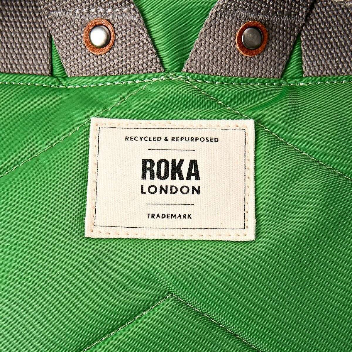 Roka Canfield B Medium Recycled Nylon Backpack - Online Lime Green - Image 6
