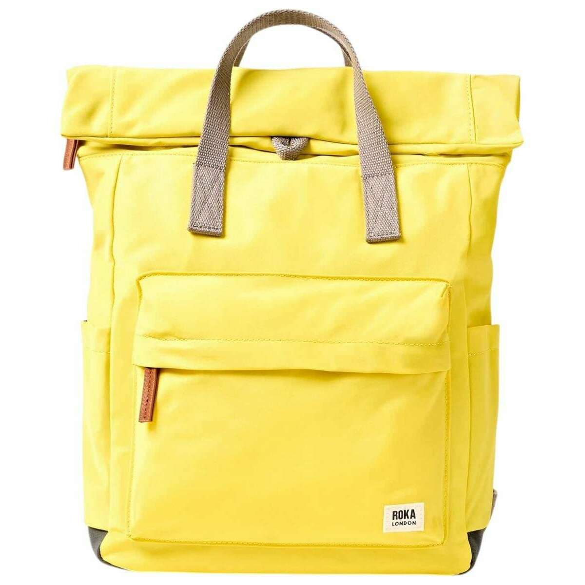 Roka Canfield B Medium Recycled Nylon Backpack - Passion Fruit Yellow