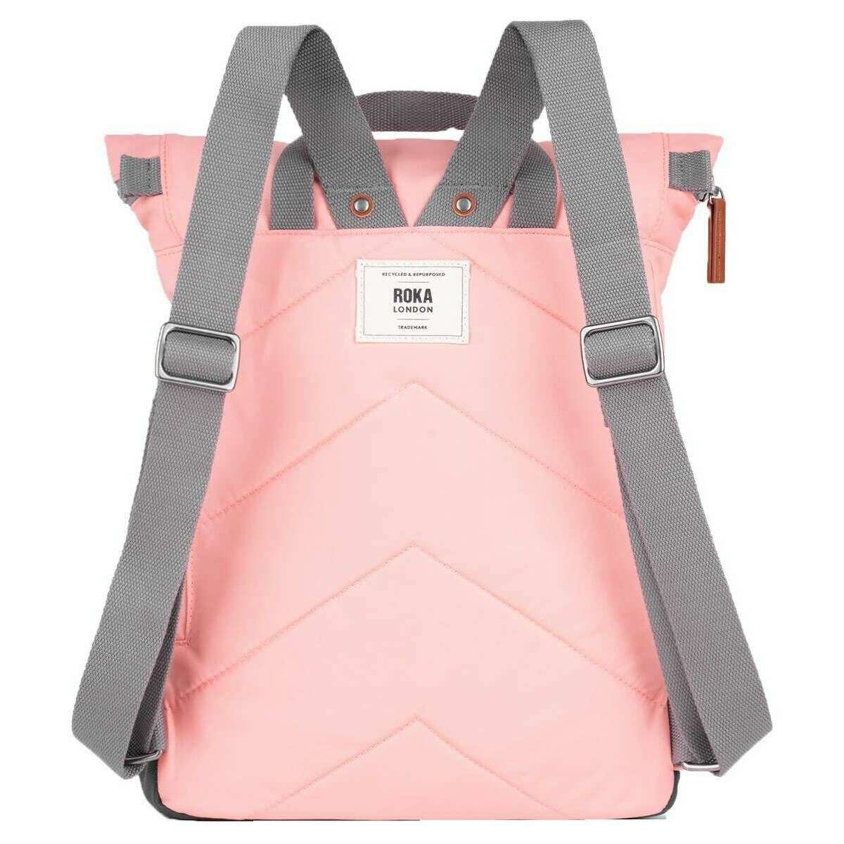 Roka Canfield B Medium Recycled Nylon Backpack - Punch Pink - Image 2