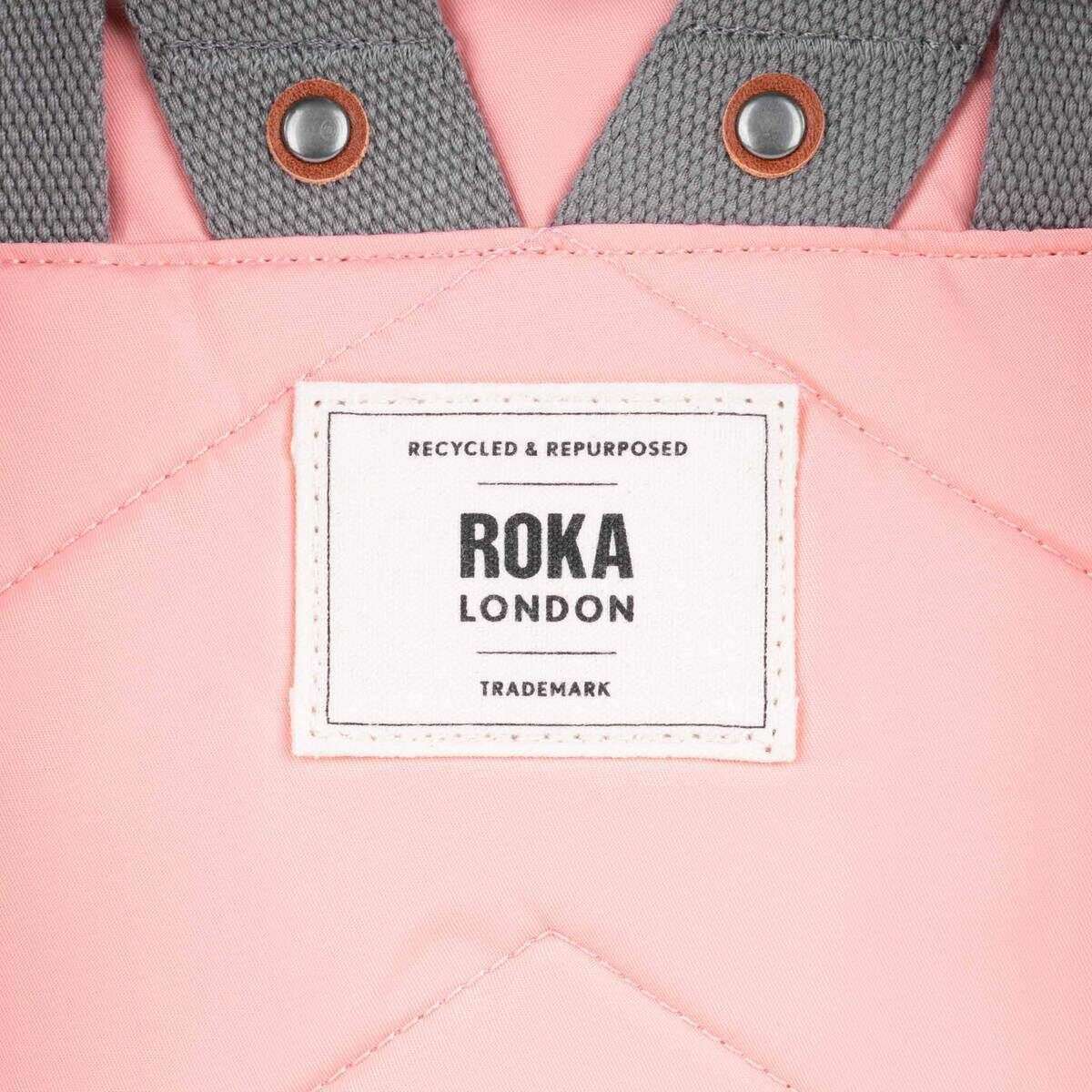 Roka Canfield B Medium Recycled Nylon Backpack - Punch Pink - Image 7