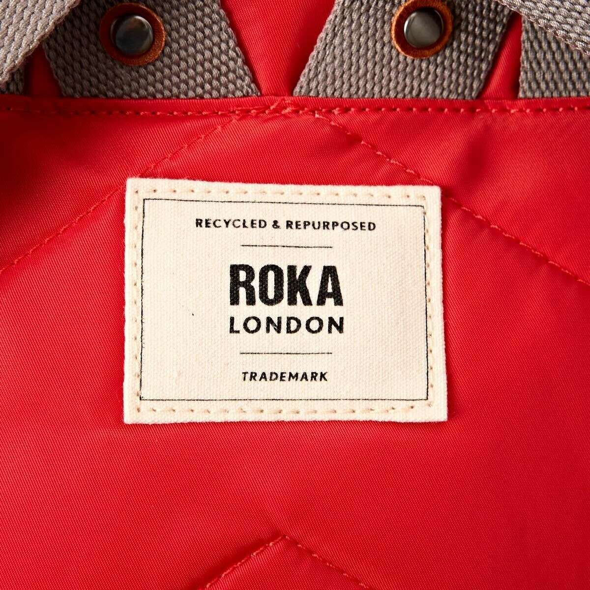 Roka Canfield B Medium Recycled Nylon Backpack - Scarlet Red - Image 6