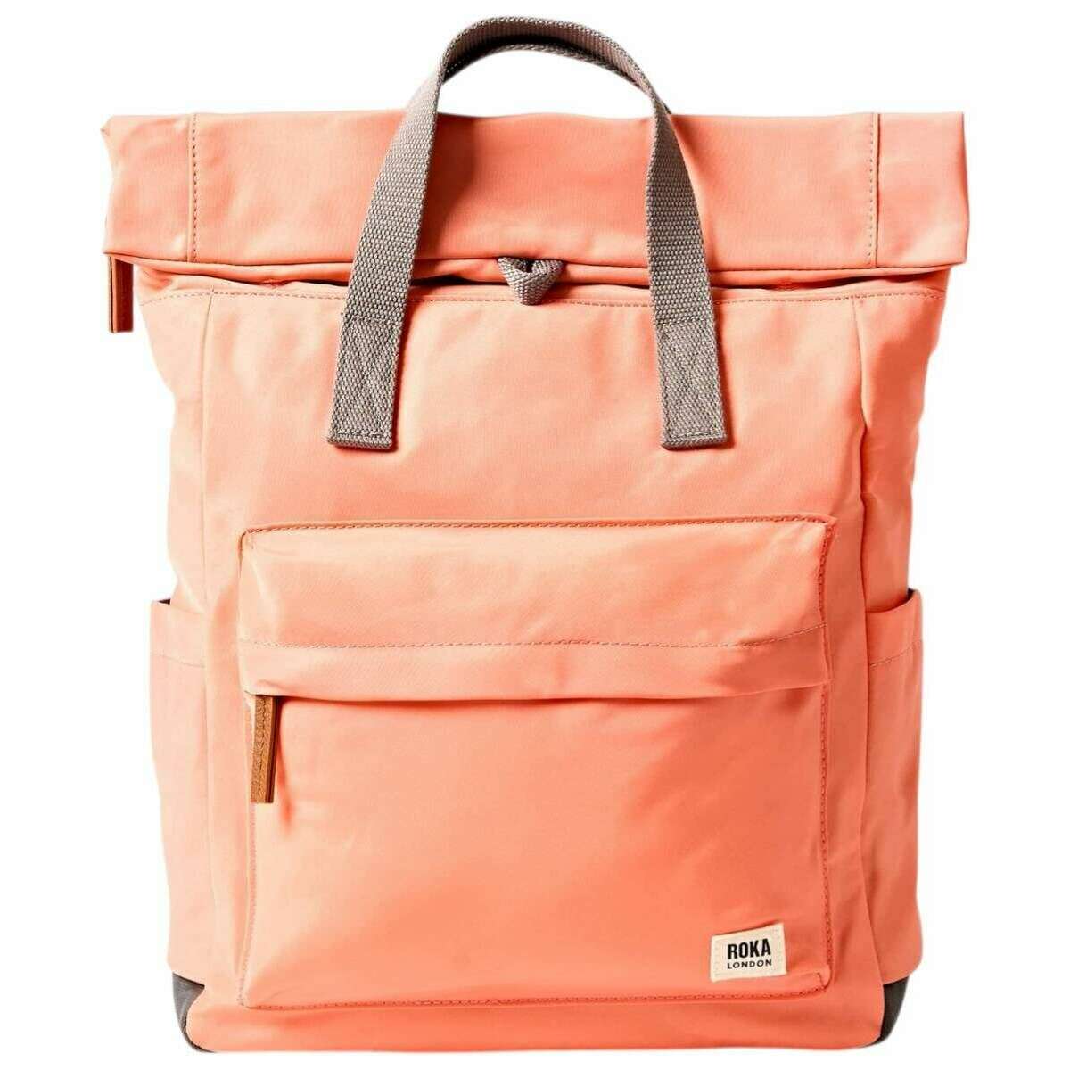 Roka Canfield B Medium Recycled Nylon Backpack - Sugar Coral Pink