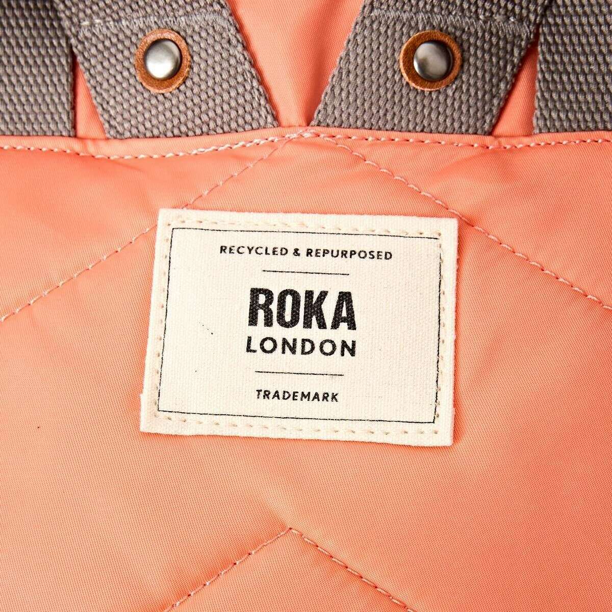 Roka Canfield B Medium Recycled Nylon Backpack - Sugar Coral Pink - Image 6