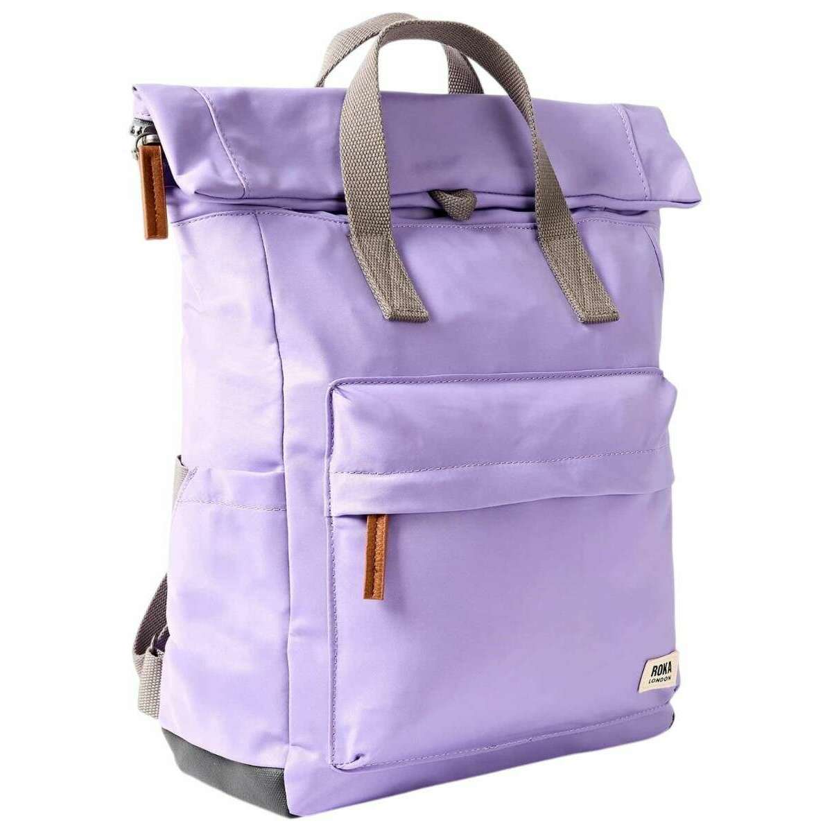 Roka Canfield B Medium Recycled Nylon Backpack - Thistle Bloom Purple - Image 3