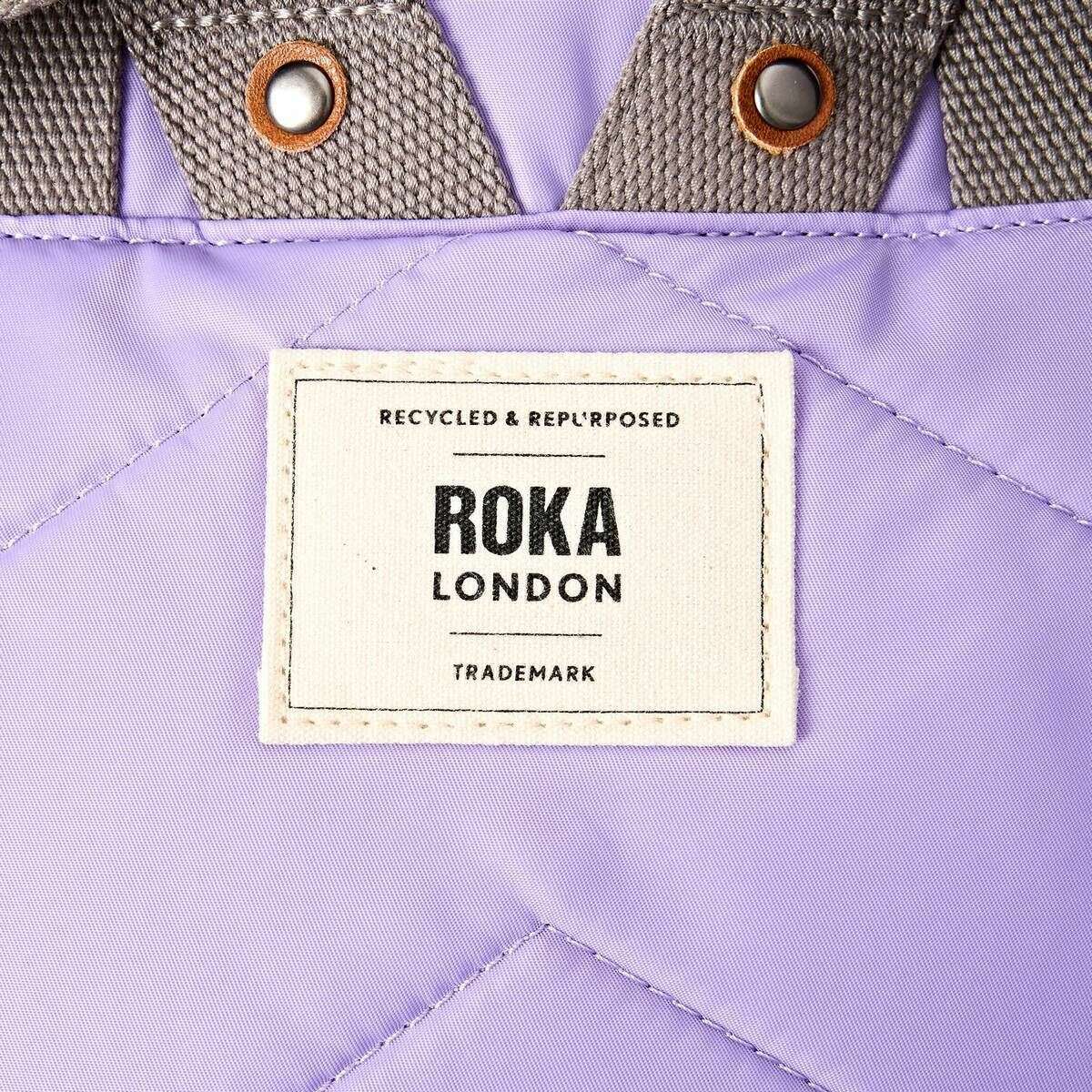 Roka Canfield B Medium Recycled Nylon Backpack - Thistle Bloom Purple - Image 6