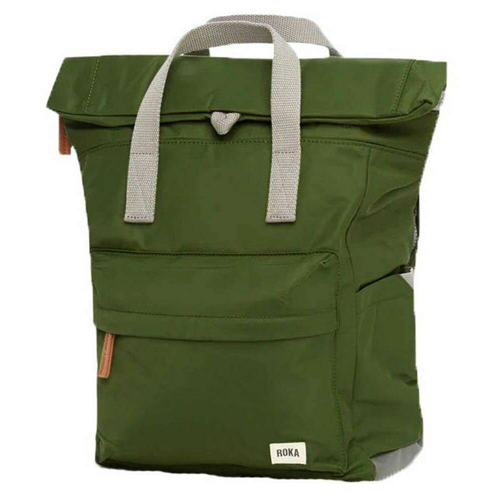 Roka Canfield B Medium Sustainable Nylon Backpack - Avocado Green - Image 3