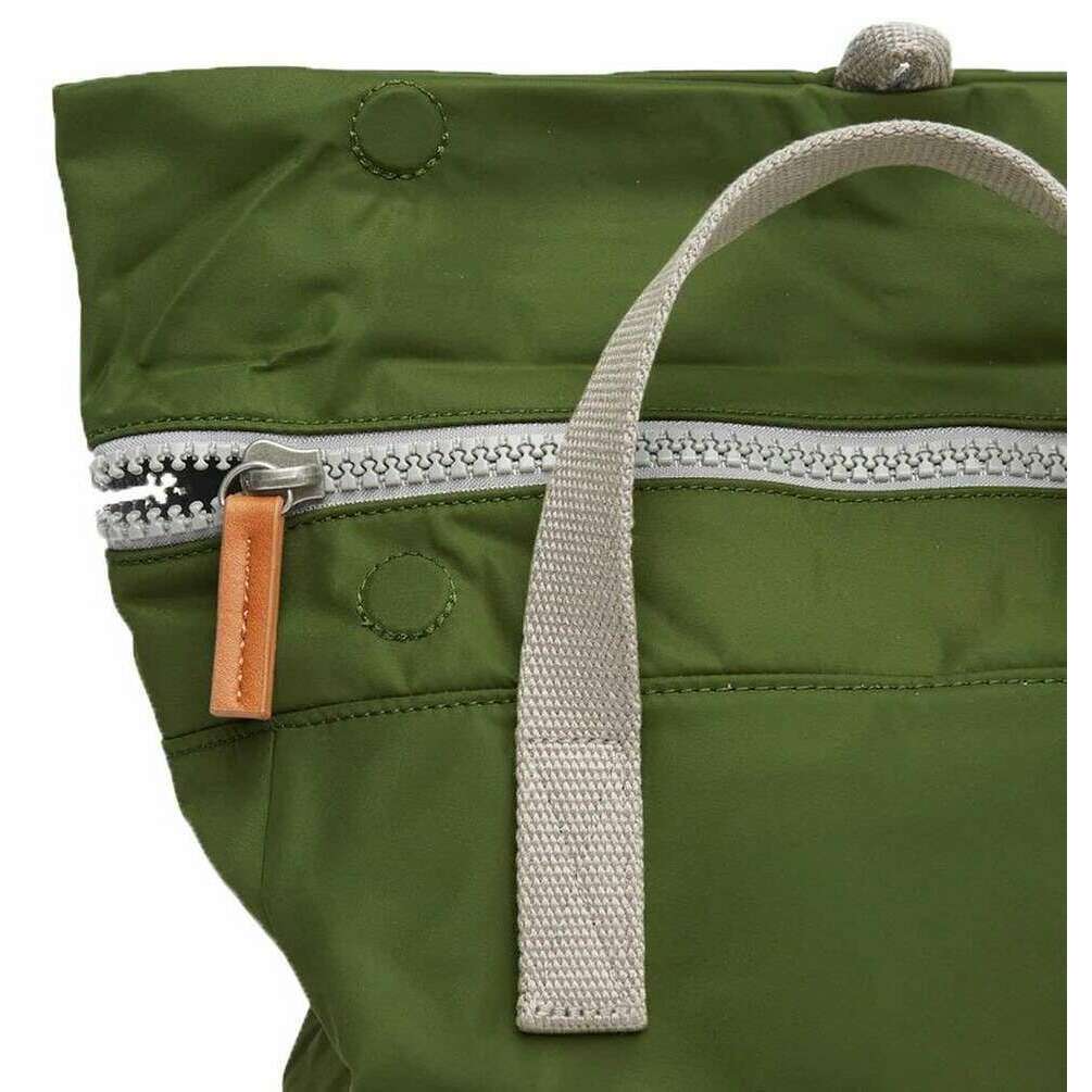 Roka Canfield B Medium Sustainable Nylon Backpack - Avocado Green - Image 4