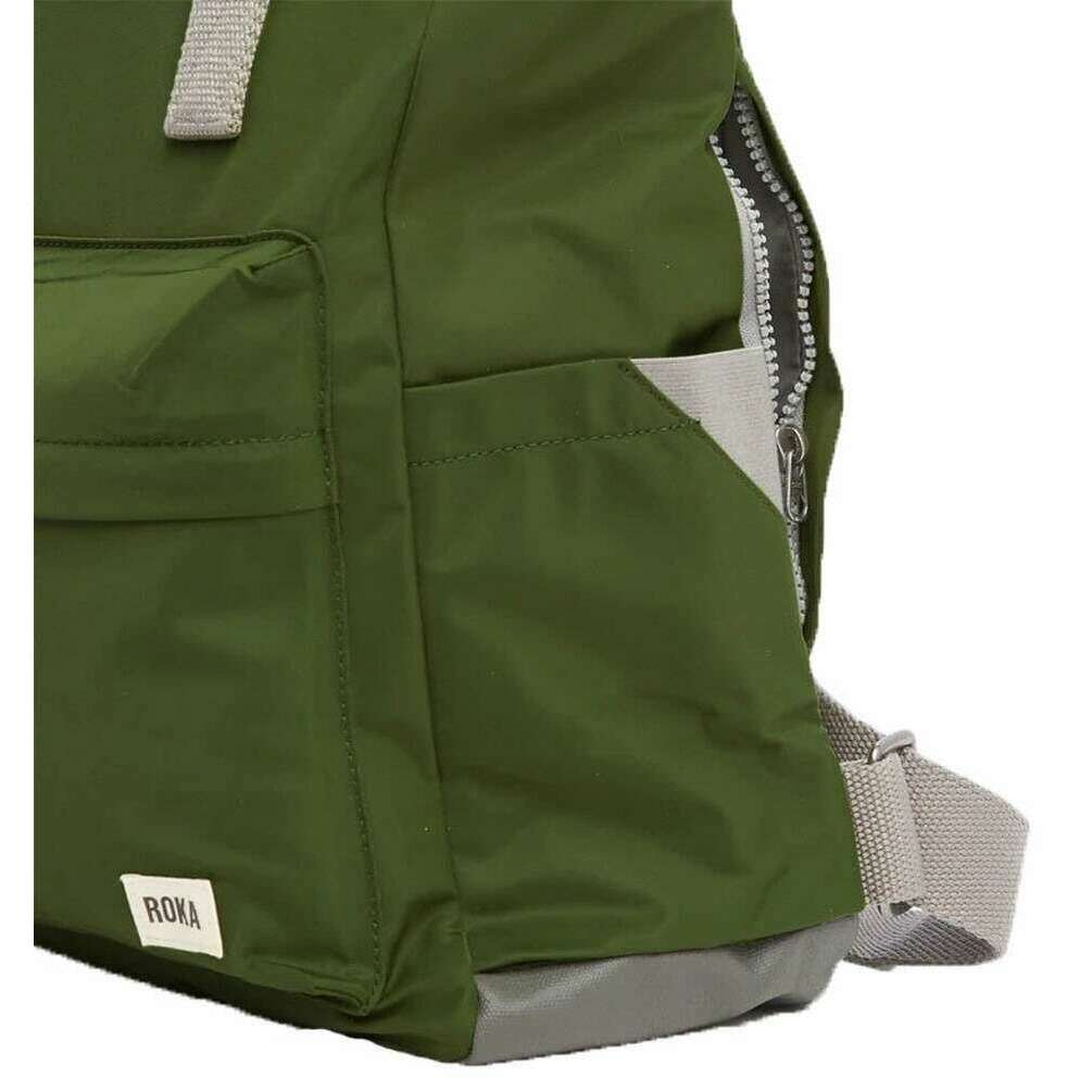 Roka Canfield B Medium Sustainable Nylon Backpack - Avocado Green - Image 6
