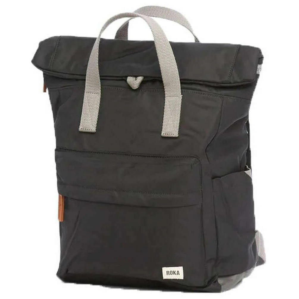 Roka Canfield B Medium Sustainable Nylon Backpack - Black - Image 3