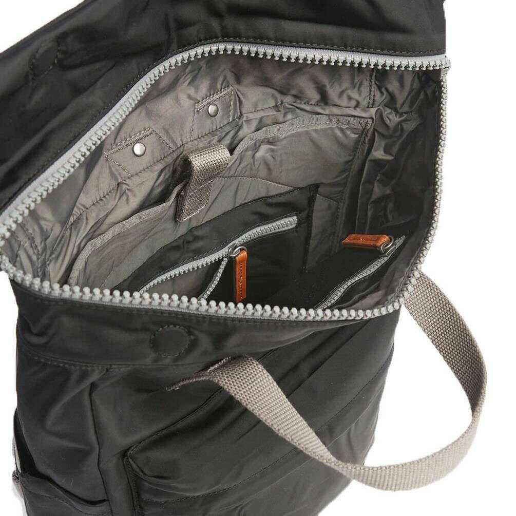 Roka Canfield B Medium Sustainable Nylon Backpack - Black - Image 5
