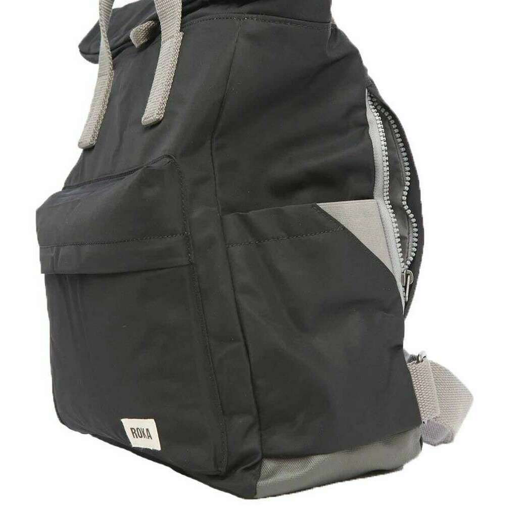 Roka Canfield B Medium Sustainable Nylon Backpack - Black - Image 6