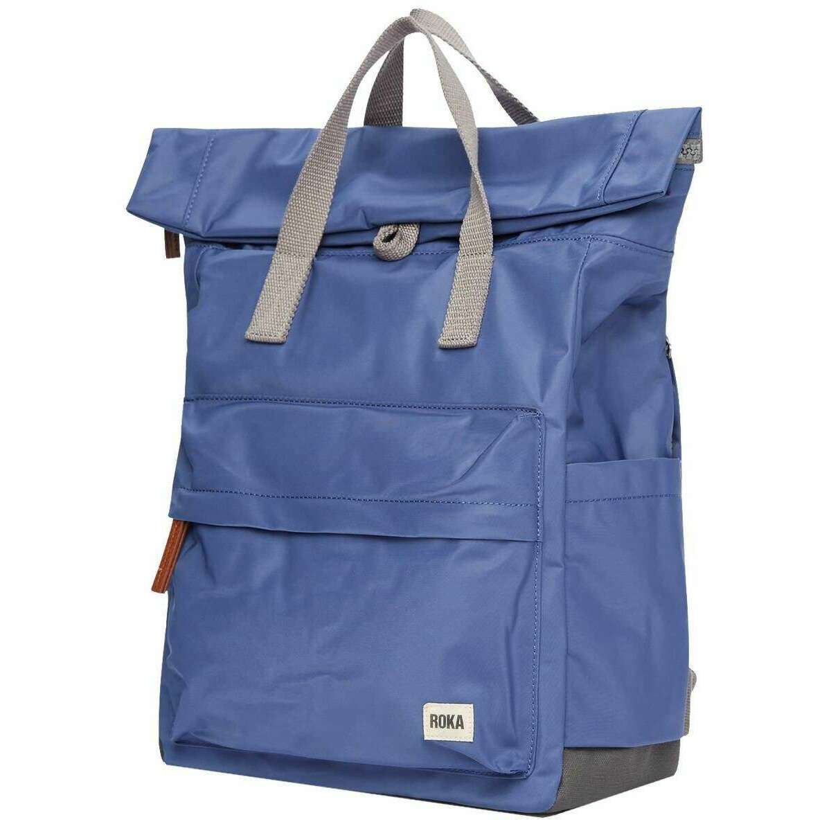 Roka Canfield B Medium Sustainable Nylon Backpack - Burnt Blue - Image 5
