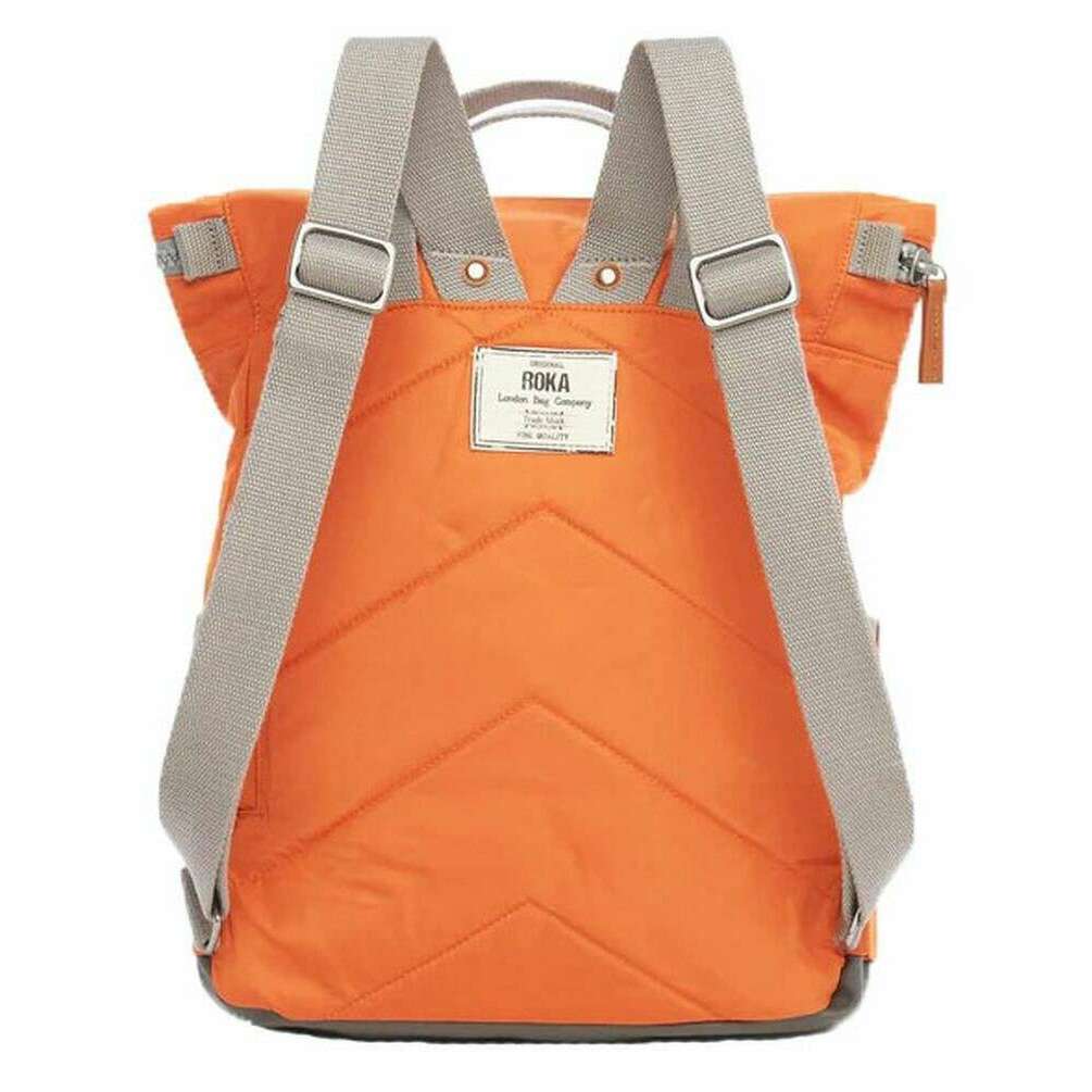 Roka Canfield B Medium Sustainable Nylon Backpack - Burnt Orange - Image 2