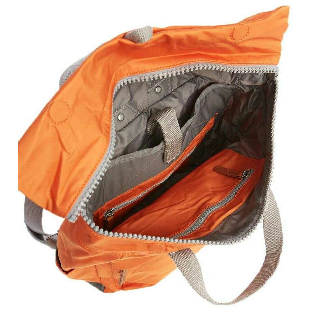 Roka Canfield B Medium Sustainable Nylon Backpack - Burnt Orange - Image 5