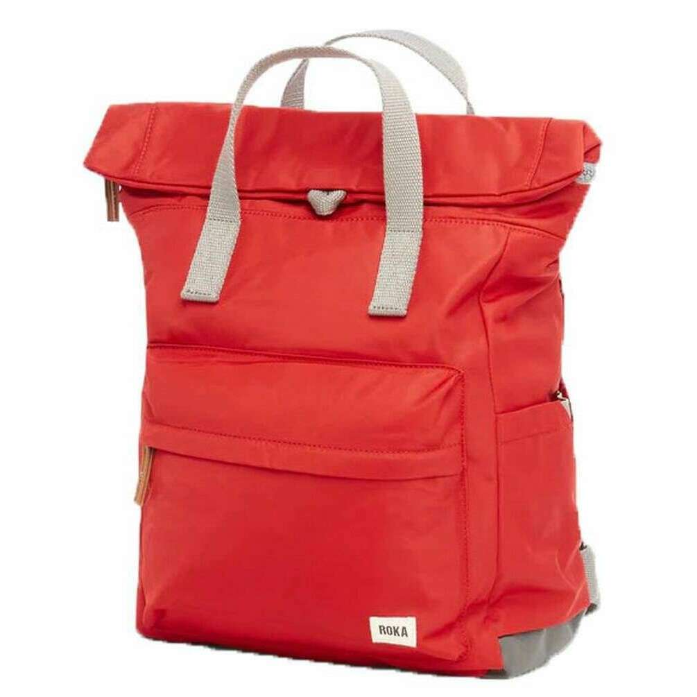 Roka Canfield B Medium Sustainable Nylon Backpack - Cranberry Red - Image 3