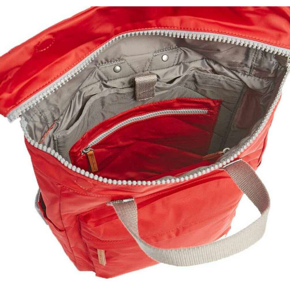 Roka Canfield B Medium Sustainable Nylon Backpack - Cranberry Red - Image 5