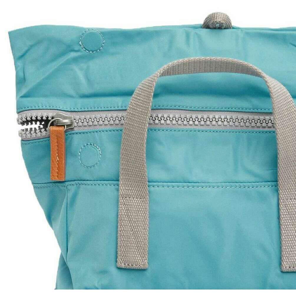 Roka Canfield B Medium Sustainable Nylon Backpack - Petrol Blue - Image 4