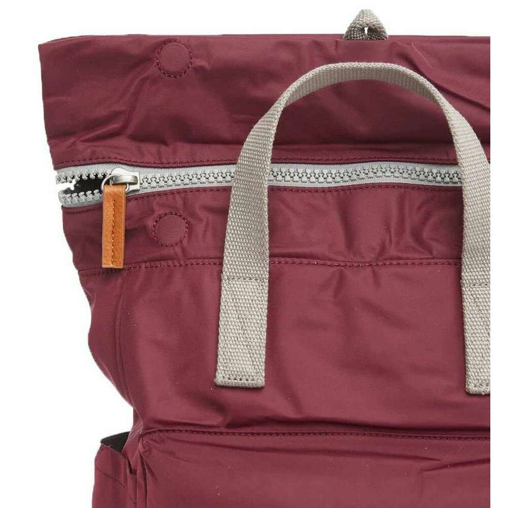 Roka Canfield B Medium Sustainable Nylon Backpack - Plum Burgundy - Image 4