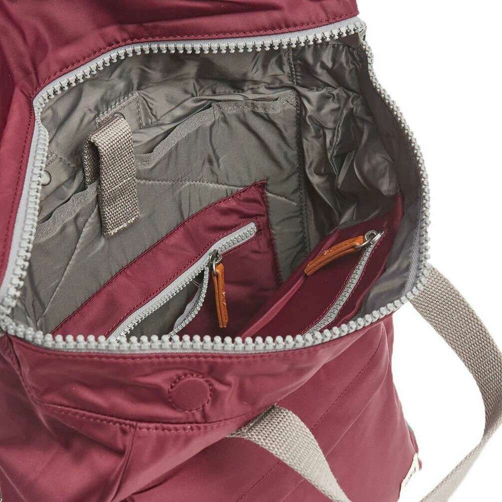 Roka Canfield B Medium Sustainable Nylon Backpack - Plum Burgundy - Image 5