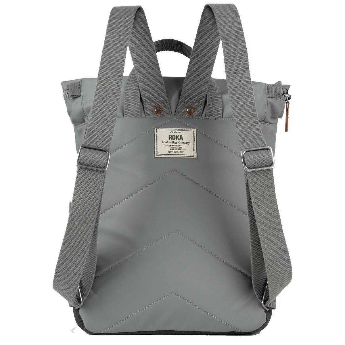 Roka Canfield B Medium Sustainable Nylon Backpack - Stormy Grey - Image 2