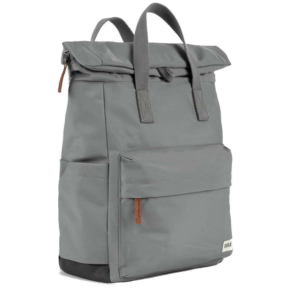 Roka Canfield B Medium Sustainable Nylon Backpack - Stormy Grey - Image 4