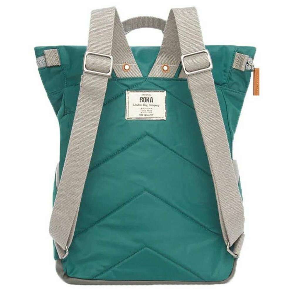 Roka Canfield B Medium Sustainable Nylon Backpack - Teal - Image 2