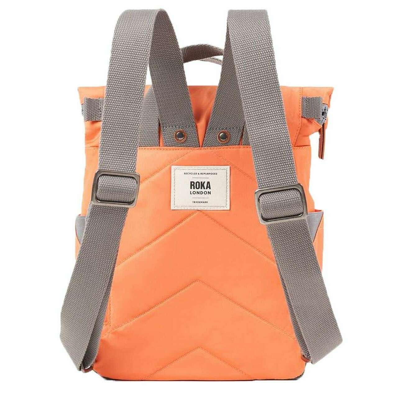 Roka Canfield B Small Recycled Nylon Backpack - Firecracker Orange - Image 2